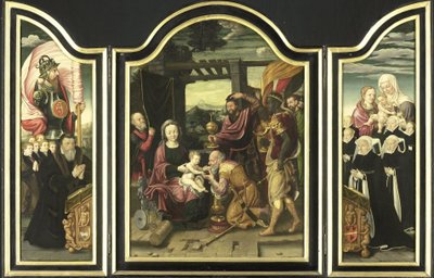 Triptych with the Adoration of the Magi by Bartholomäus Bruyn (I) (manner of)