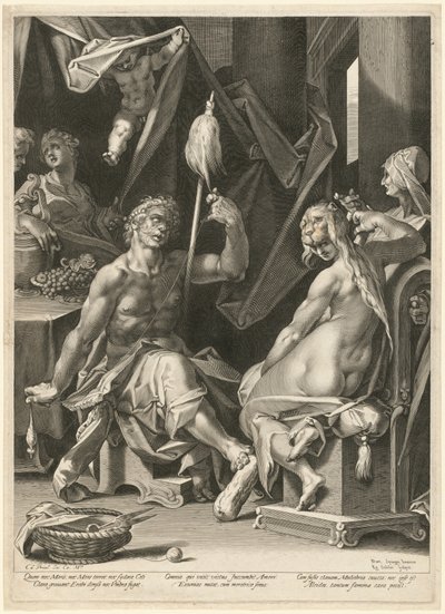 Hercules and Omphale by Bartholomaeus Spranger