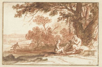 Landscape with the Nymph Corsica and the Satyr by Bartholomeus Breenbergh