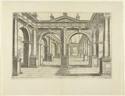 Building with Double Arch in Doric Style by Bartholomeus Willemsz. Dolendo