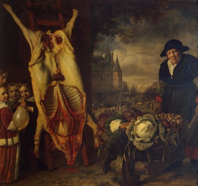The Nieuwmarkt in Amsterdam by Bartholomeus van der Helst