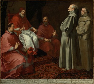 The Blessed Giles Before Pope Gregory IX by Bartolomé Esteban Murillo