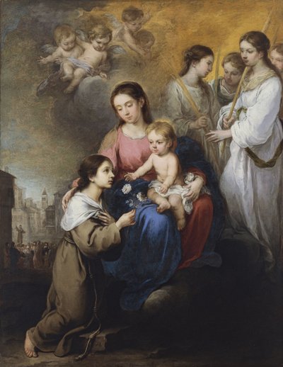The Virgin and Child with Saint Rose of Viterbo by Bartolomé Esteban Murillo