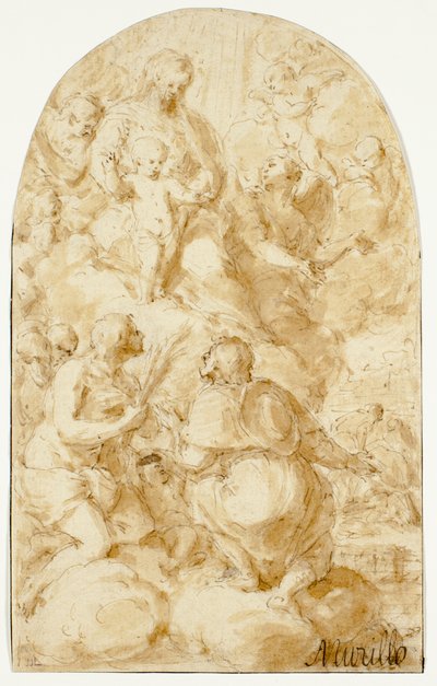 Virgin Mary with the Christ Child in the Clouds by Bartolomé Esteban Murillo