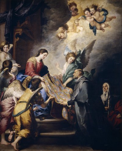 The Apparition of the Virgin to Saint Ildephonsus, c.1655 by Bartolomé Esteban Murillo