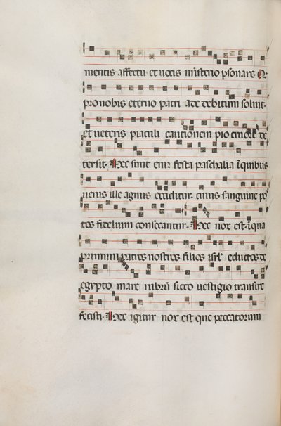 Missale: Fol. 154v: Music for Exultet, 1469 by Bartolomeo Caporali