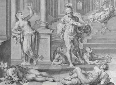 Plate 10: Ulysses compelling Circe to restore his companions