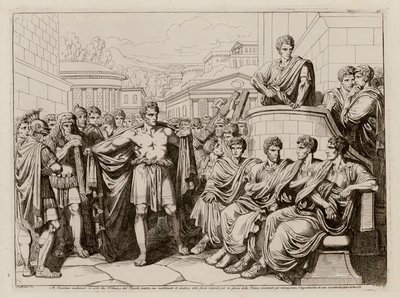 Coriolanus exiled from Rome by Bartolomeo Pinelli