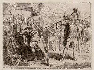 Hannibal presented with the head of his brother Hasdrubal by Bartolomeo Pinelli