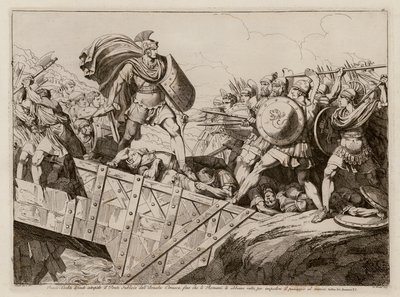 Horatius Cocles defending the Pons Sublicius, 509 BC by Bartolomeo Pinelli