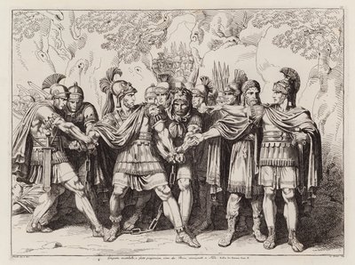 Jugurtha betrayed by Bocchus I and delivered in chains to Sulla by Bartolomeo Pinelli