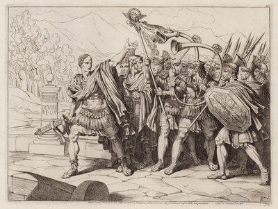 Julius Caesar crossing the Rubicon, 49 BC by Bartolomeo Pinelli