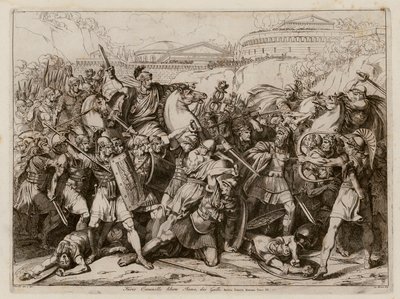 Marcus Furius Camillus liberating Rome from the Gauls, 390 BC by Bartolomeo Pinelli