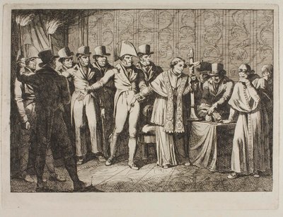 Pius VII Abducted by the French on July 6, 1809 by Night by Bartolomeo Pinelli