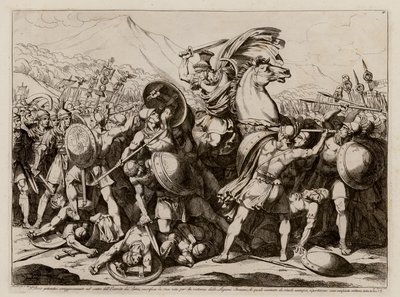 Publius Decius Mus sacrificing himself for Rome in battle against the Latins by Bartolomeo Pinelli