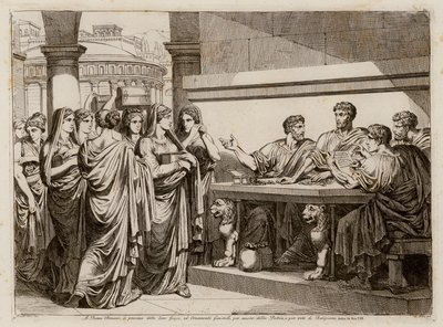 Sacrifice of the women of Rome by Bartolomeo Pinelli