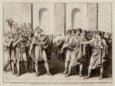 Scipio Africanus forcing the leaders of Rome not to abandon the Republic after the Battle of Cannae, 216 BC by Bartolomeo Pinelli