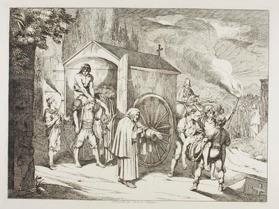 The Carriage with the Dead in San Lorenzo by Bartolomeo Pinelli