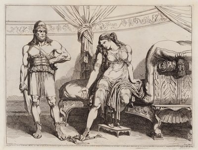 The eunuch Bacchides sent by Mithridates VI of Pontus to his wife Monime by Bartolomeo Pinelli