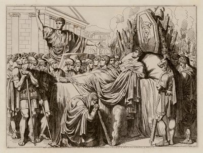 Valerius delivering the eulogy at the funeral of Brutus, 509 BC by Bartolomeo Pinelli