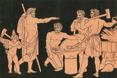 Vulcan and the Cyclopes by Bartolomeo Pinelli