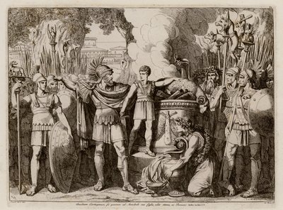 Young Hannibal swearing an oath of enmity towards the Romans by Bartolomeo Pinelli