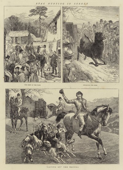 Stag Hunting in Surrey by Basil Bradley