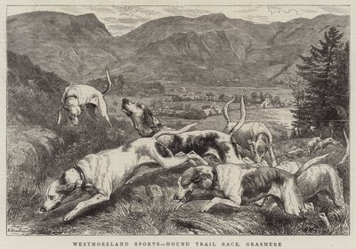 Westmoreland Sports, Hound Trial Race, Grasmere by Basil Bradley