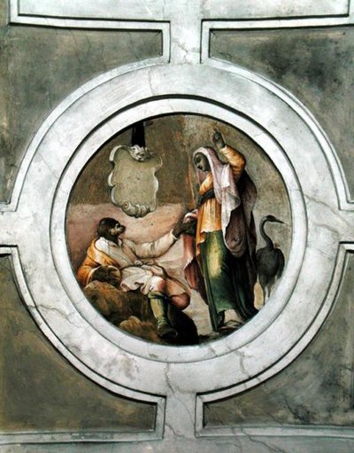 Representation of one of the Virtues, from the ceiling of the Grimani Chapel by Battista Franco