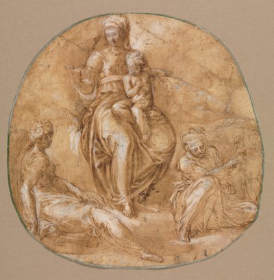 The Virgin and Child with St. Catherine of Alexandria and an Elderly Female Saint, c. 1545 by Battista Franco