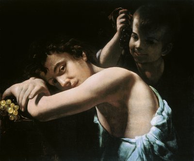 Two Youths with Grapes by Battistello Caracciolo