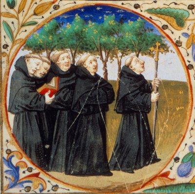 Scene of Monastic Life (Detail) by Bedford Master Workshop