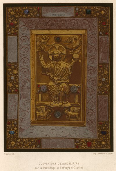 Cover of the Gospel Book by Friar Hugo of the Abbey of Oignies by Belgian School