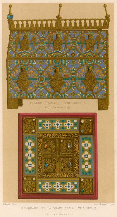 Reliquary of the True Cross, 12th Century by Belgian School