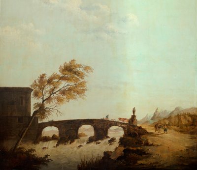 Meeting room, murals with rural scenes in classical style, probably from around 1810, scene 1 by Belgian School