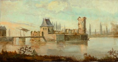Second Back Room at the Back, Meeting Room, Murals with Rural Scenes in Classical Style, Probably from Around 1810, Scene 6 by Belgian School