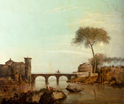 Second Back Room at the Back, Meeting Room, Murals with Rural Scenes in Classical Style, Probably from Around 1810, Scene 2 by Belgian School