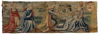 Tapestry, Proposal of Marriage by Proxy, from Belgium by Belgian School