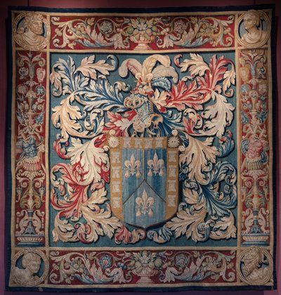 Tapestry with the De Nagera Family Coat of Arms. Master AL. Ca 1550 by Belgian School