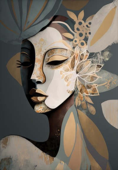 Abstract Floral Serenity by Bella Eve