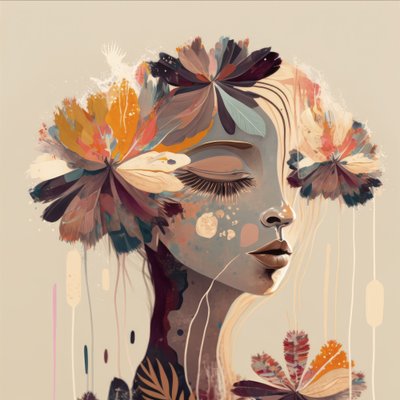 Dreamy Floral Portrait by Bella Eve