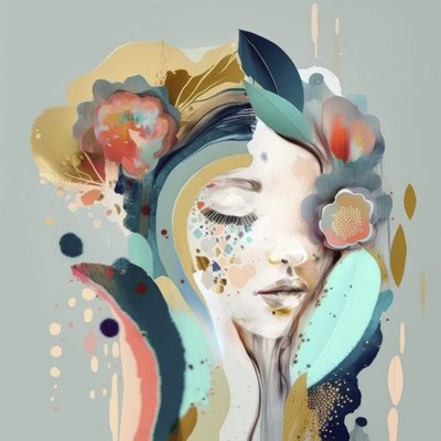 Dreamy Floral Portrait by Bella Eve