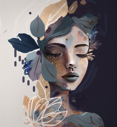 Dreamy Floral Portrait by Bella Eve
