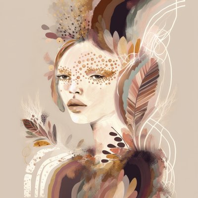 Ethereal Feathered Woman by Bella Eve