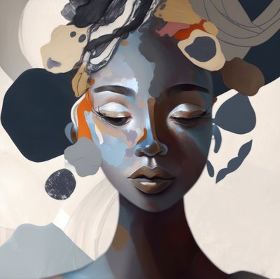 Serene Abstract Portrait by Bella Eve