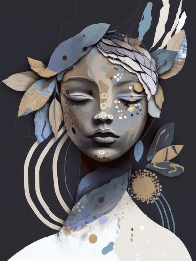 Serene Botanical Portrait by Bella Eve
