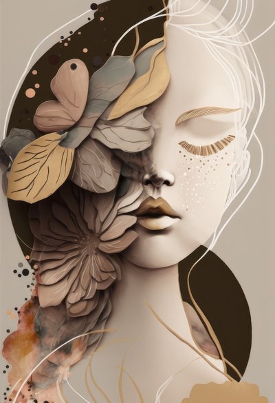 Serene Floral Portrait by Bella Eve