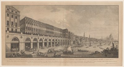 Adelphi from the Thames in London by Benedetto Pastorini