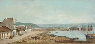 Port of the Consulate in Santos, SP, 1887 by Benedito Calixto