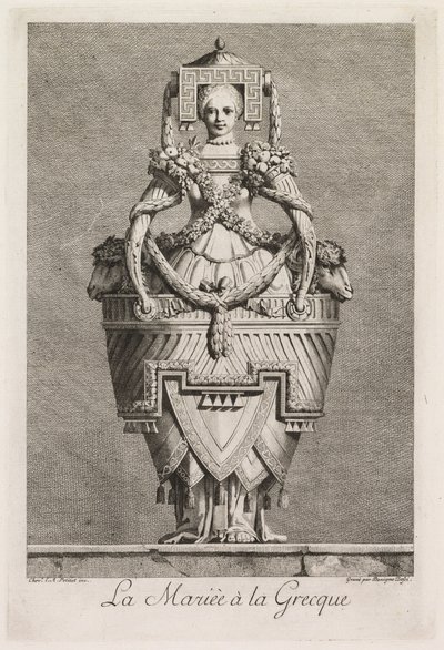 Masquerade in the Greek Style: The Bride in the Greek Style (Plate 6) by Benigno Bossi
